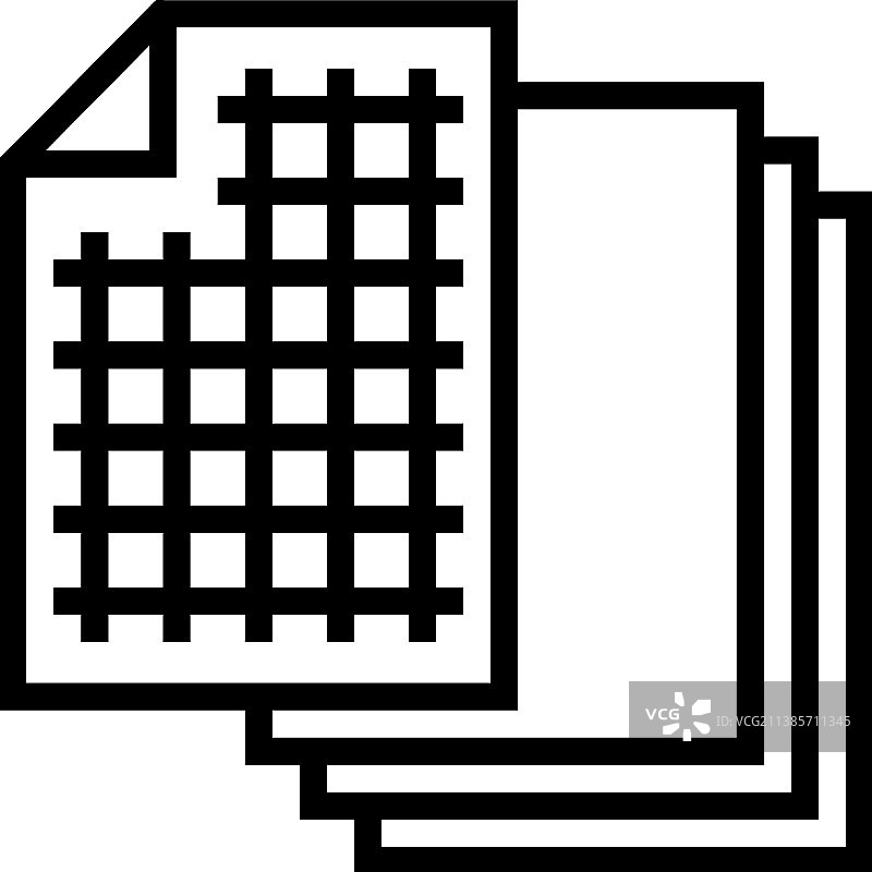 图表纸列表线性图标图片素材