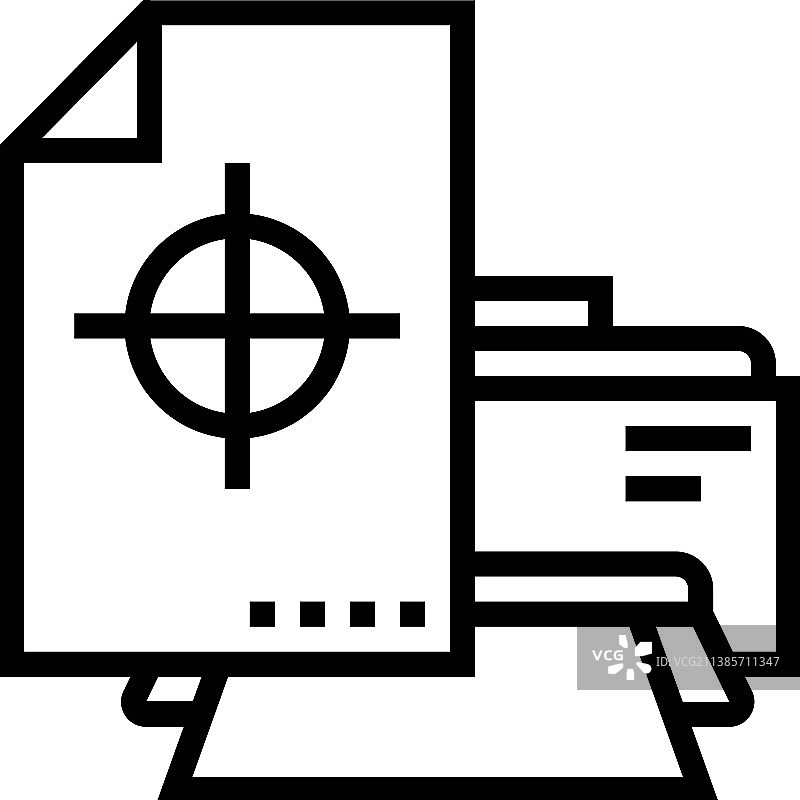 印刷纸张线性图标图片素材