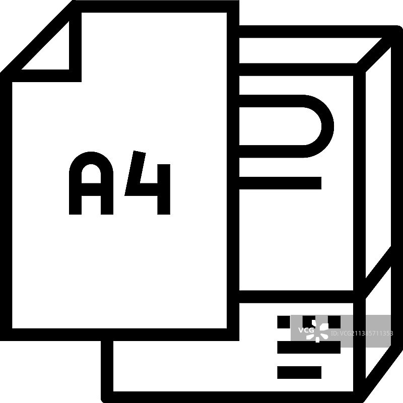 A4纸张格式线条图标图片素材