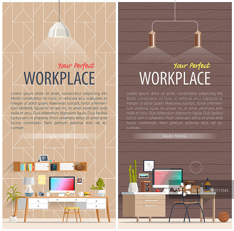 办公室工作场所室内设计图片素材