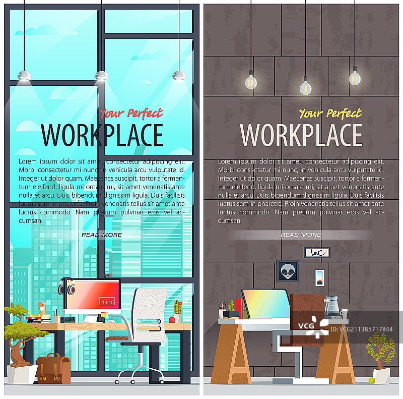 办公室工作场所室内设计图片素材