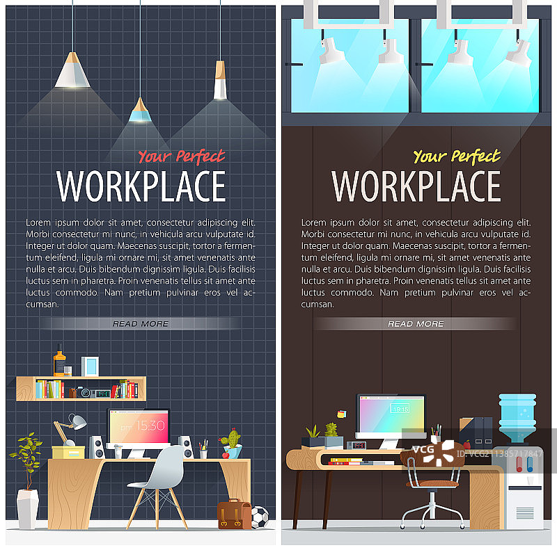 办公室工作场所室内设计图片素材
