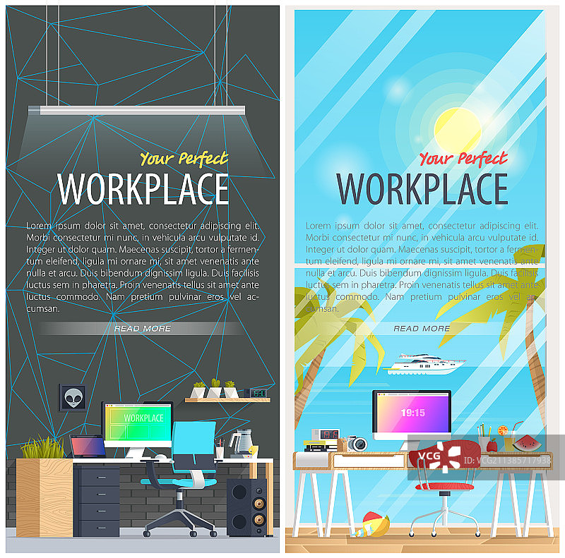 办公室工作场所室内设计图片素材