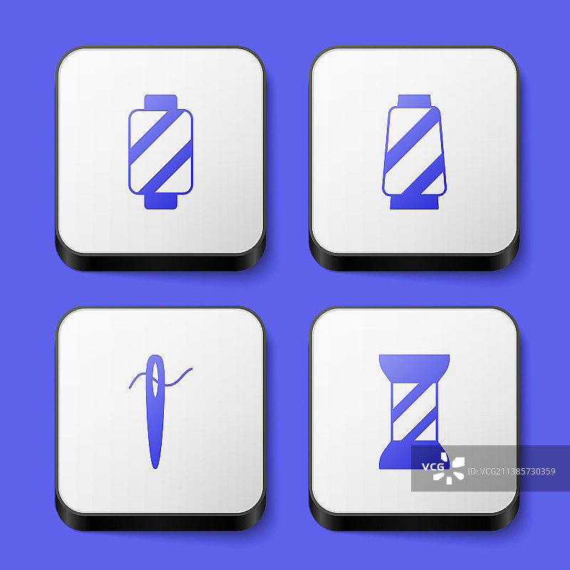 带缝纫针的线轴缝纫线套装图片素材