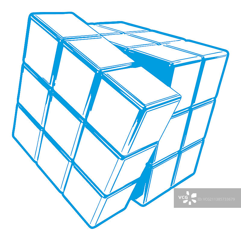 魔方解谜方案符号图片素材