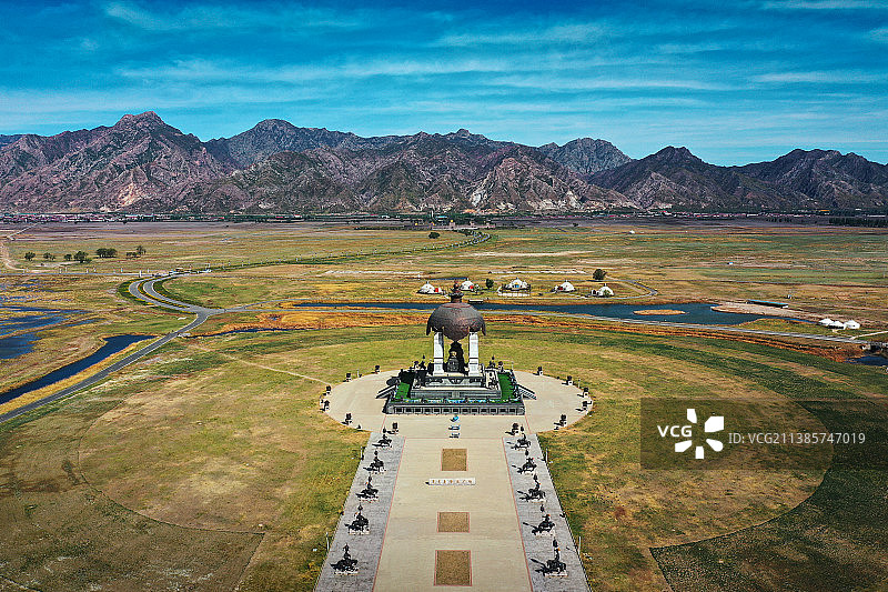 圣主广场+内蒙古呼和浩特市土默特左旗敕勒川图片素材