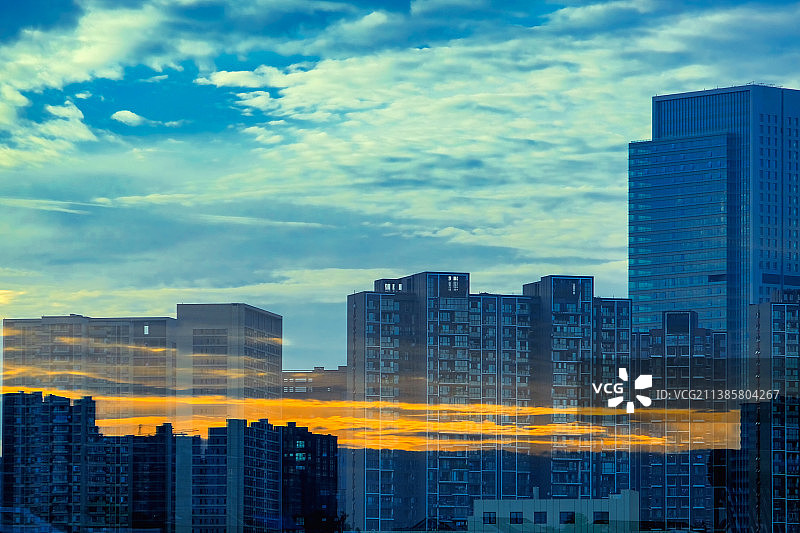 玻璃窗上的“海市蜃楼”图片素材