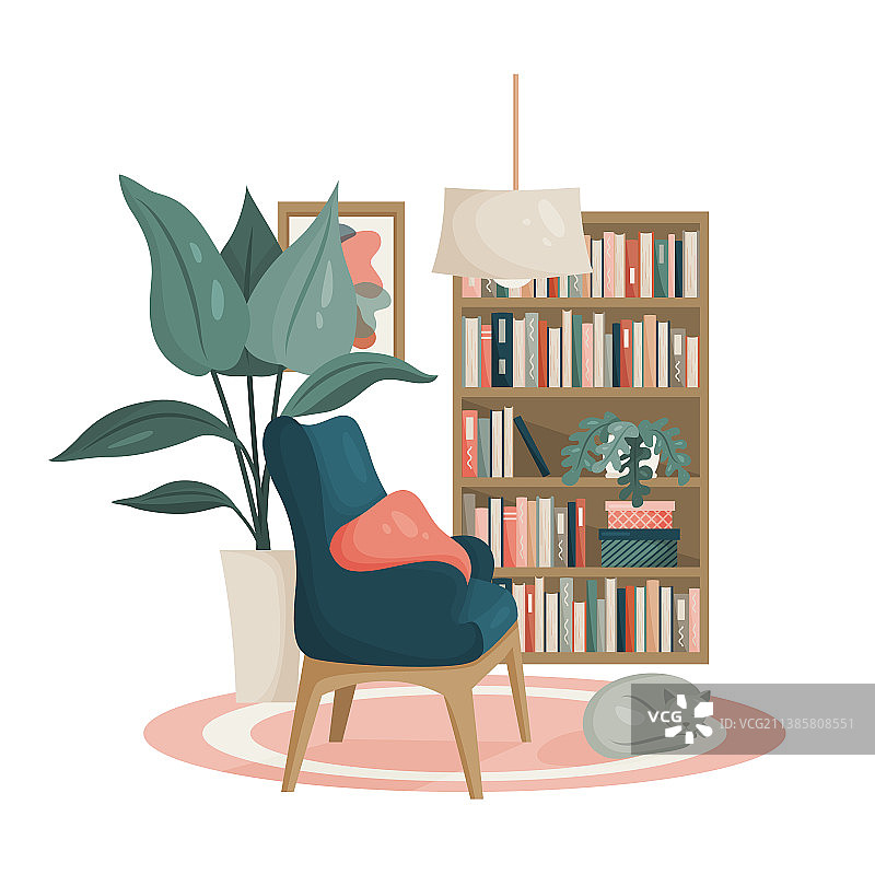 斯堪的纳维亚风格的客厅内景图片素材