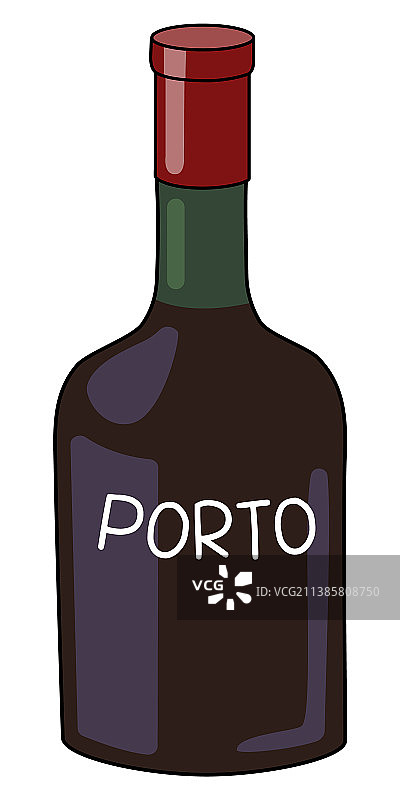 瓶装波特酒涂鸦卡通图片素材