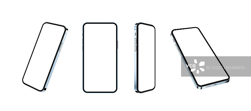 蓝色手机模型图片素材