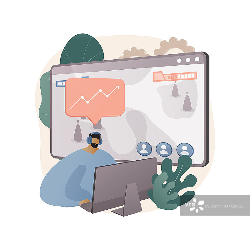 在线策略游戏抽象概念图片素材