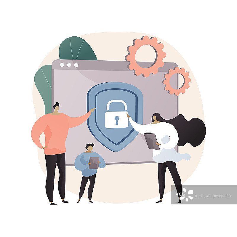 家长控制软件抽象概念图片素材