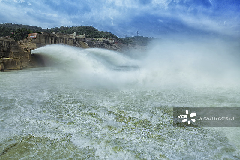 小浪底排水图片素材