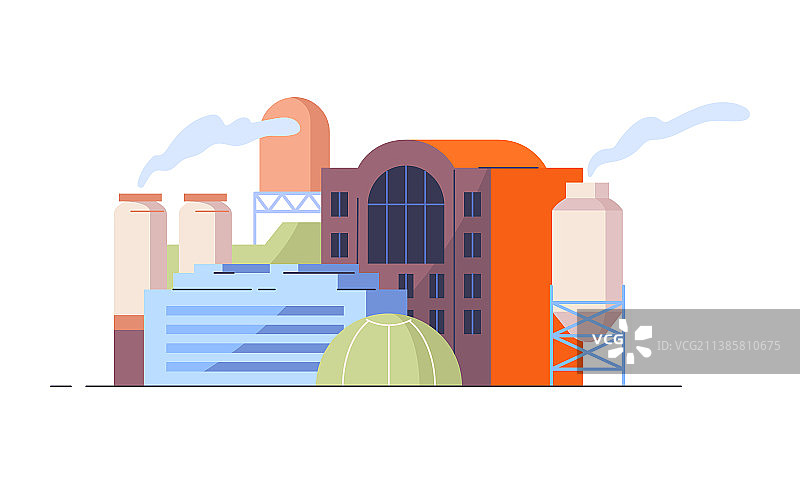 城市工厂贴纸图片素材