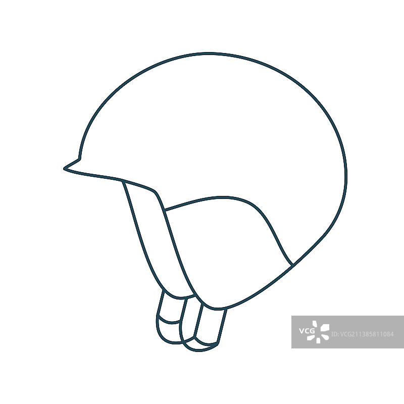 滑雪或滑雪头盔图标（可编辑）图片素材