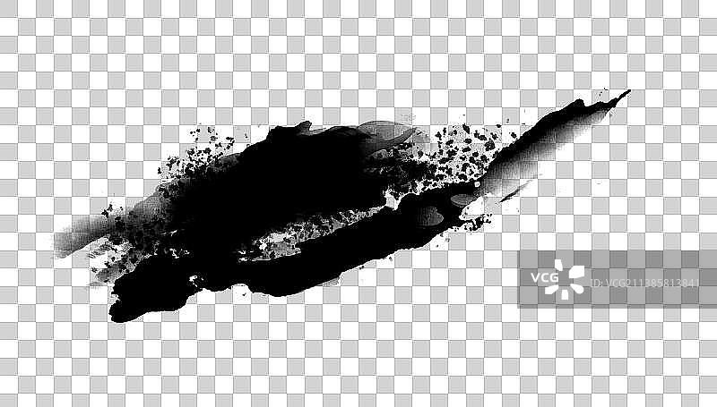 毛笔笔触水墨书法墨迹笔刷素材图片素材