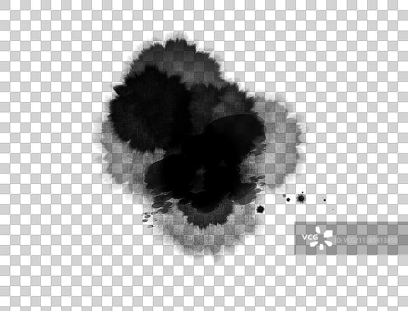 毛笔笔触水墨书法墨迹笔刷素材图片素材