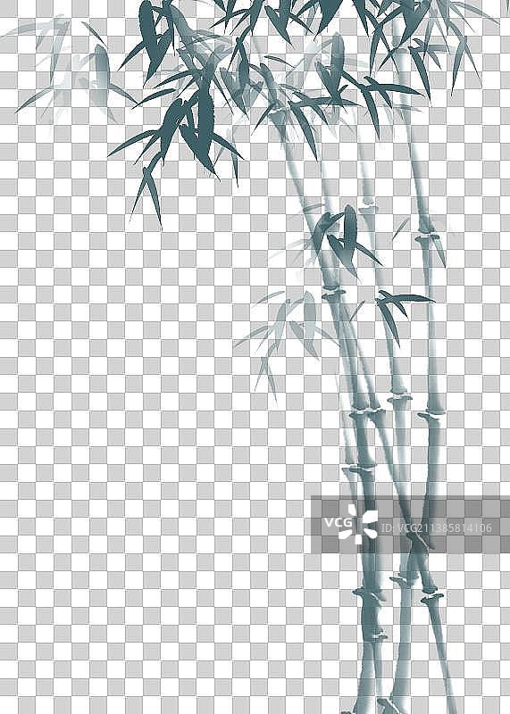 水墨竹图片素材