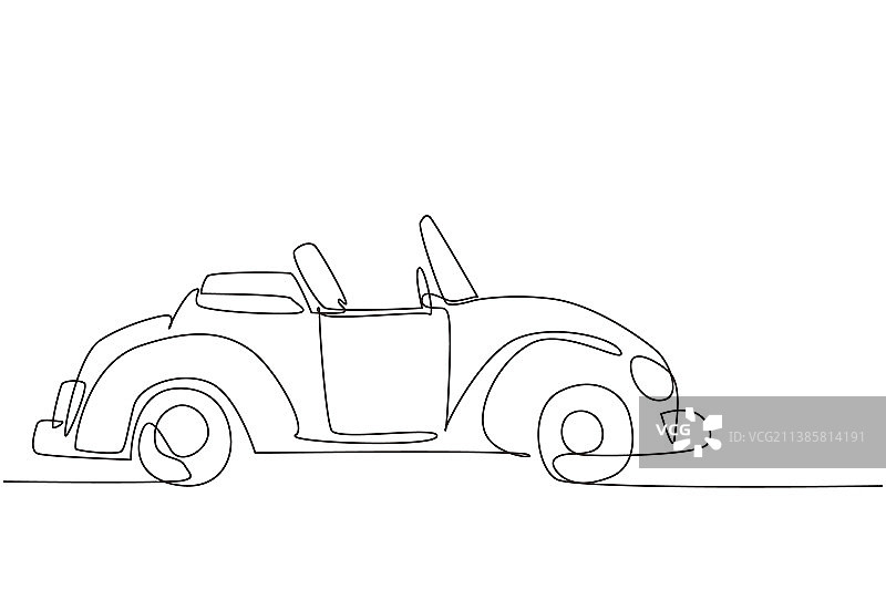 复古单线连续绘图图片素材