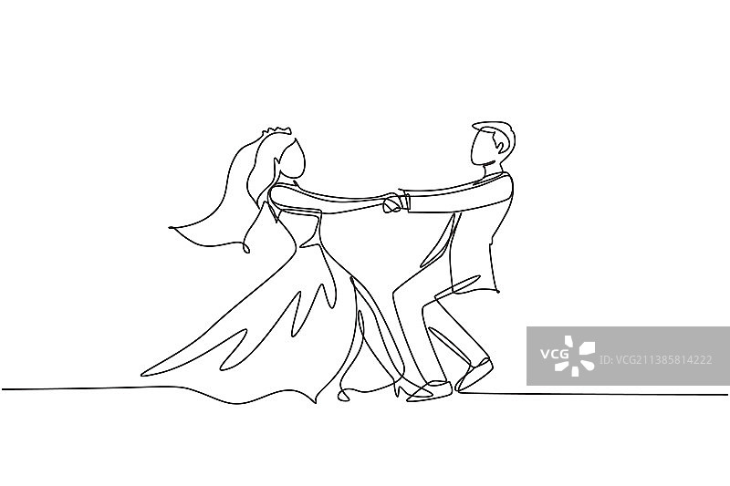 单线画快乐可爱的已婚男人图片素材