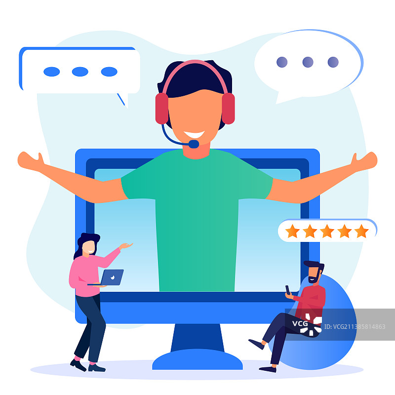 客服卡通形象图片素材