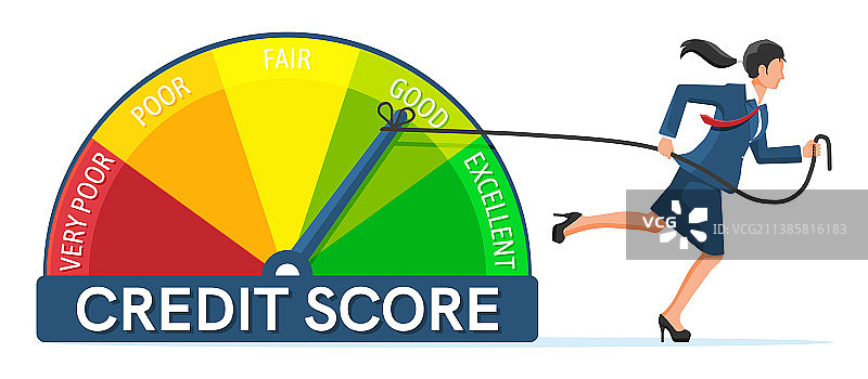 女商人更改个人信用信息图片素材