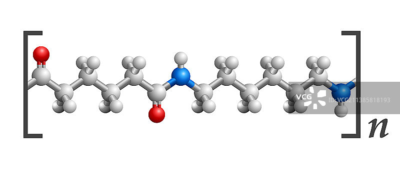 尼龙3D分子结构重复酰胺图片素材