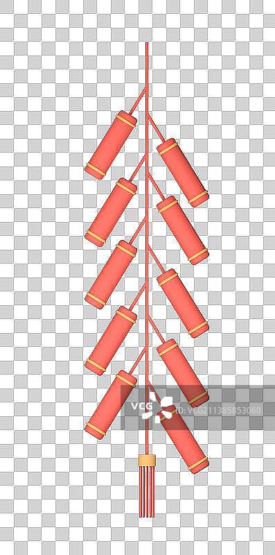 鞭炮的立体模型图片素材