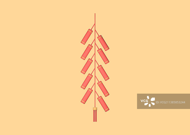 鞭炮的立体模型图片素材