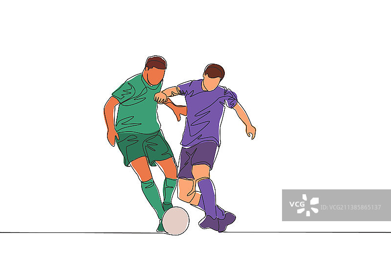 一笔画活力青年图片素材