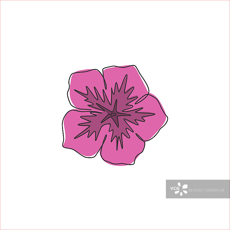 一笔画：清新之美图片素材