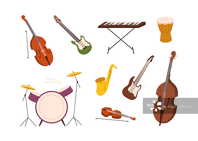 各种乐器组合图片素材