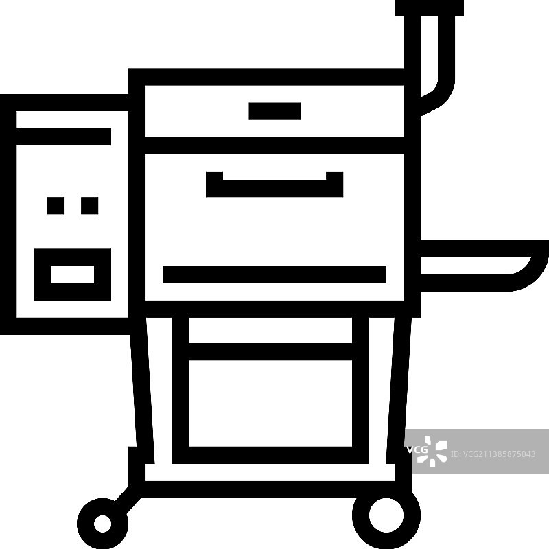 烧烤设备线性图标图片素材