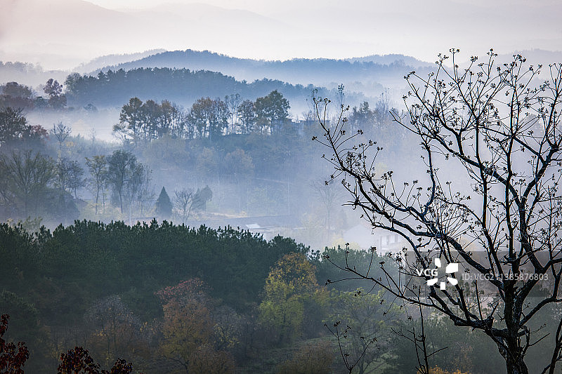湖北大悟县秋日风光图片素材