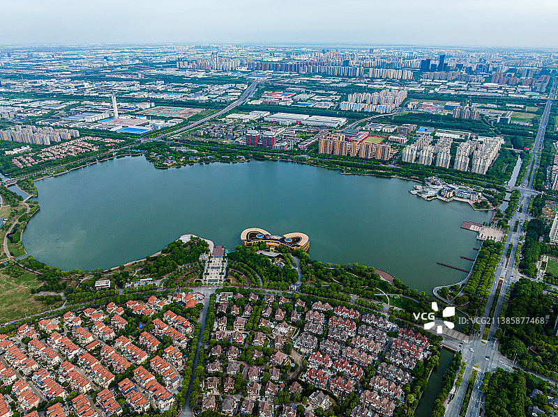 江苏苏州工业园区青剑湖图片素材