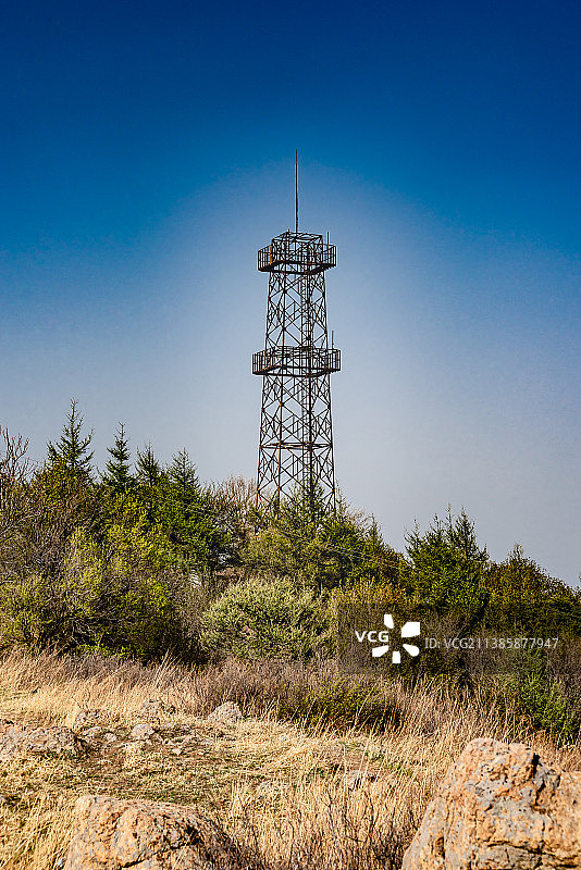 北京门头沟金顶妙峰山顶峰航标铁塔图片素材