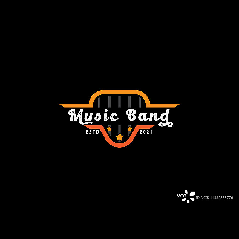 音乐乐队标志设计徽章模板图片素材