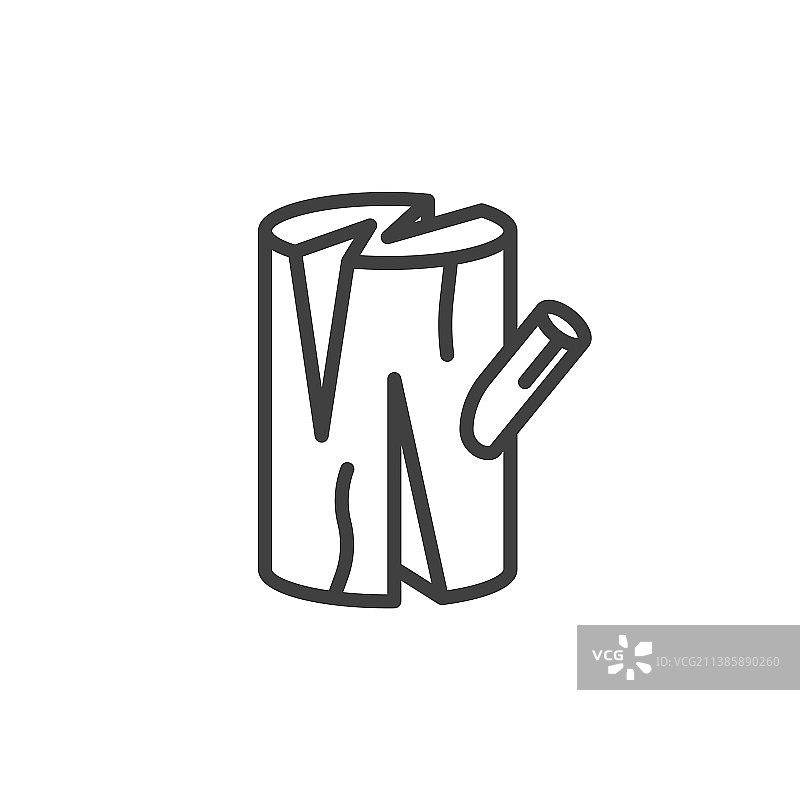 简单孤立木质树桩图标图片素材