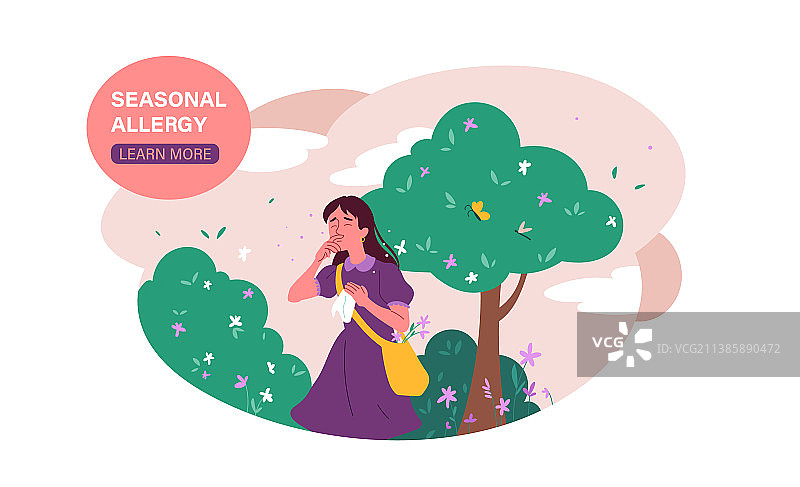 季节性过敏概念图片素材