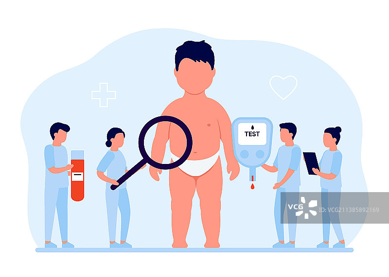 儿童健康检查血糖仪血液测试图片素材