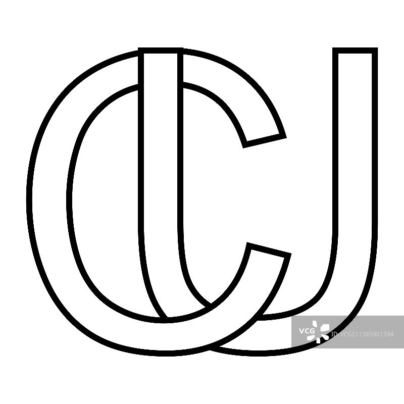 uc cu图标标志交织字母c u图片素材