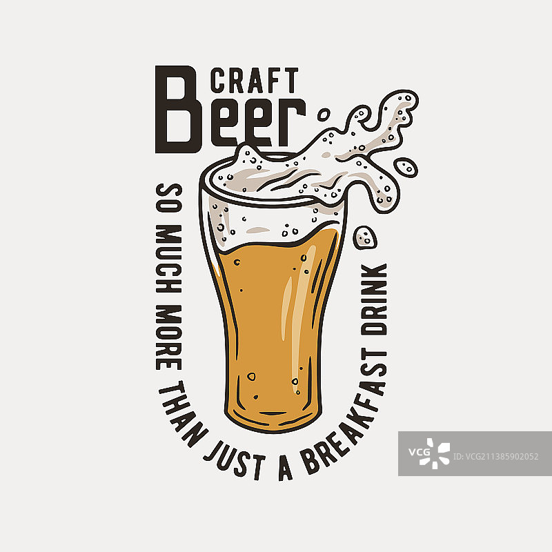 带有泡沫的啤酒杯，用于酒吧印刷图片素材