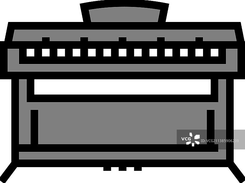 钢琴音乐家乐器彩色图标图片素材