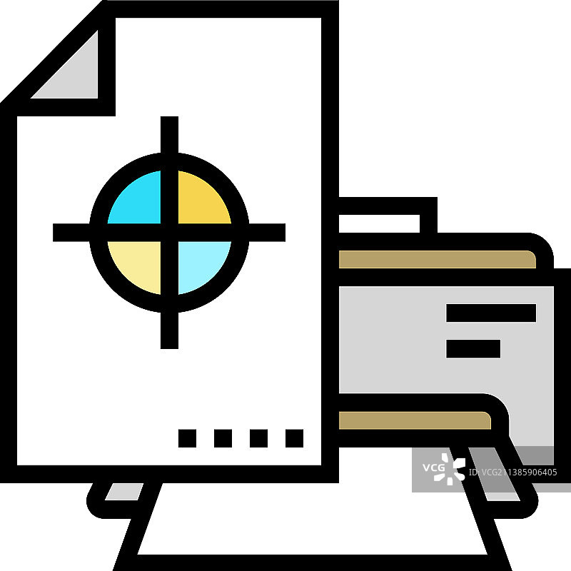 彩色印刷纸张图标图片素材