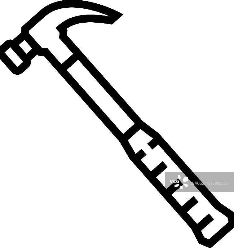 爪锤工具线条图标图片素材