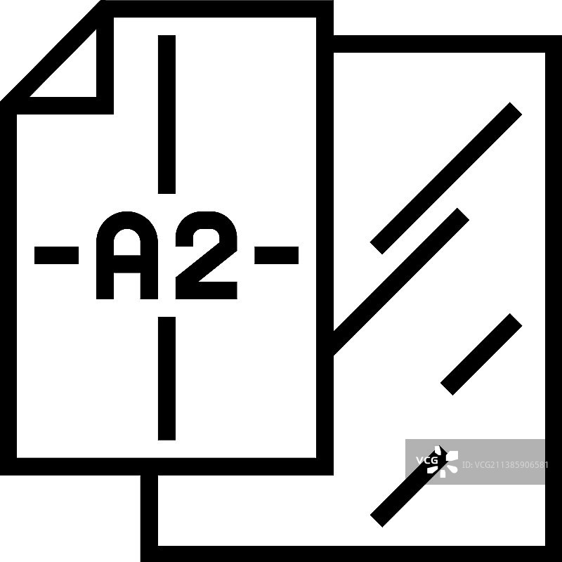海报打印A2规格线条图标图片素材