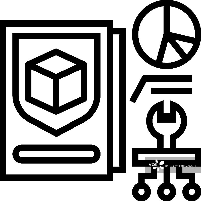 原型开发和改进线性图标图片素材