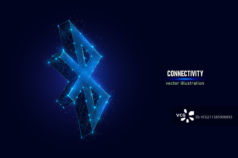 低多边形蓝牙图片素材