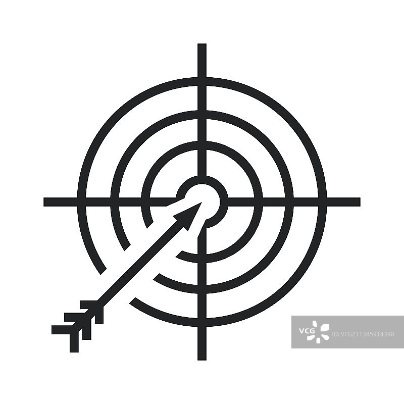 白色背景上的目标图标图片素材