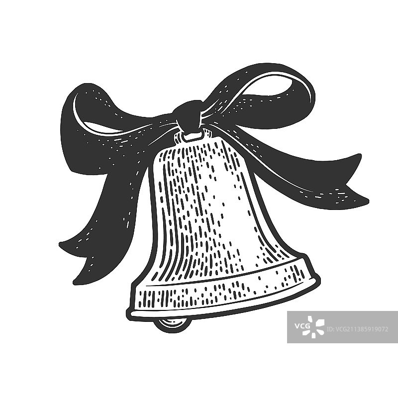 圣诞铃铛素描图片素材
